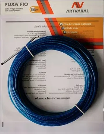 Imagem do produto PASSA FIO C/ CABO ACO REVESTIDO 30MTS AZUL