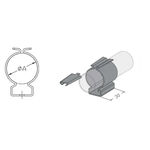 Imagem do produto ABRAC TIPO D 1.1/4" C/CUNHA