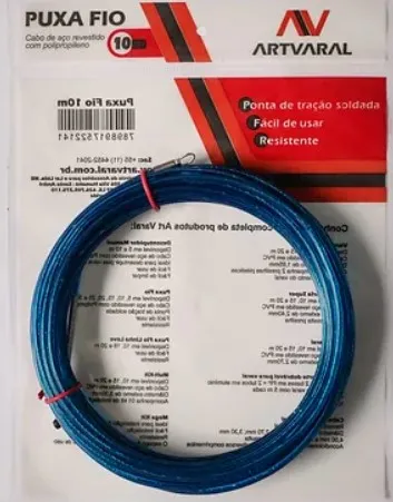 Imagem do produto PASSA FIO C/ CABO ACO REVESTIDO 10MTS AZUL