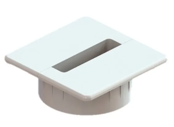 Imagem do produto PASSA CABOS QUADRADO BRANCO 34001.02 (SC)