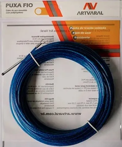 Imagem do produto PASSA FIO C CABO ACO REVESTIDO 50MTS AZUL