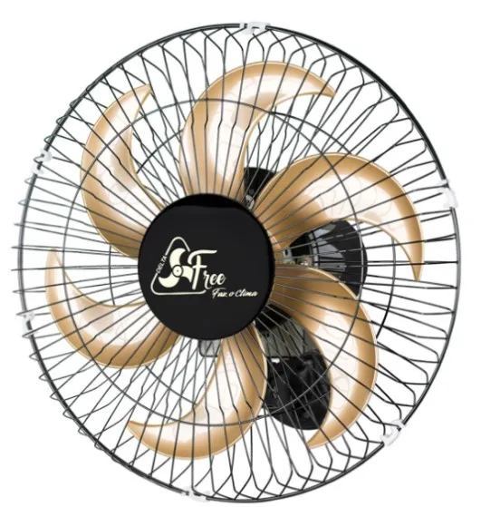 Imagem do produto VENTIL OSCILANTE PAREDE 40CM 140W BIV GR/FE PRETO DELTA FREE 57-4300