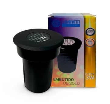 Imagem do produto BALIZADOR LED EMB SOLO FLAT 3W 2700K BIV IP67 PRETO (SCG)