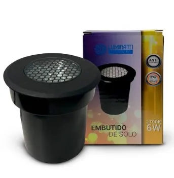 Imagem do produto BALIZADOR LED EMB SOLO FLAT 6W 2700K BIV IP67 PRETO (SCG)