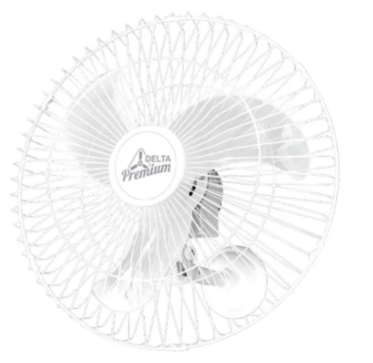 Imagem do produto VENTILADOR OSCILANTE PAREDE 50CM 170W BIVOLT GR/FE BRANCO PREMIUM 71-5423