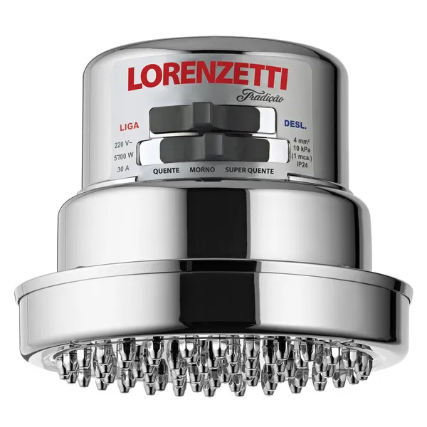 Imagem do produto Chuveiro Elétrico Multitemperatura 220V 6800W Cromado Tradição Lorenzetti