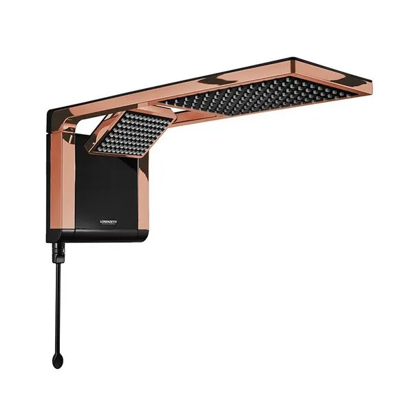 Imagem do produto Chuveiro Lorenzetti Acqua Duo Ultra Eletrônico Preto/rose Gold 127v