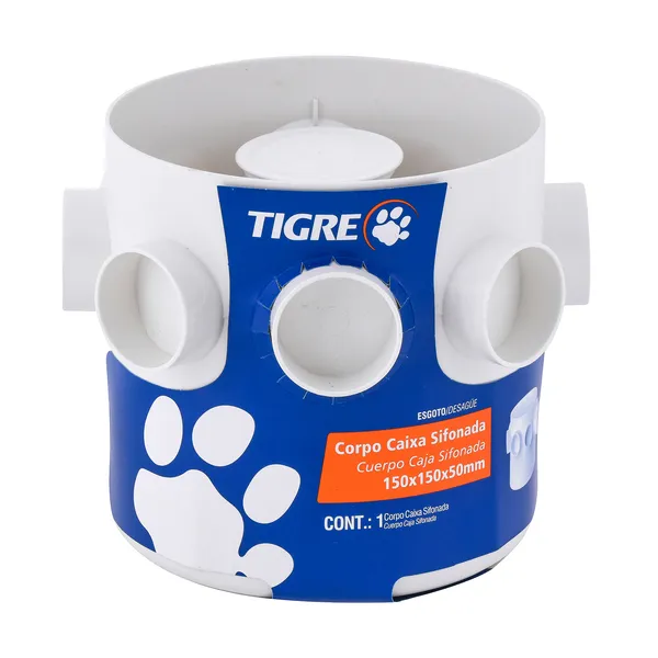 Imagem do produto Corpo para Caixa Sifonada com 3 Entradas 150x150x50mm Tigre