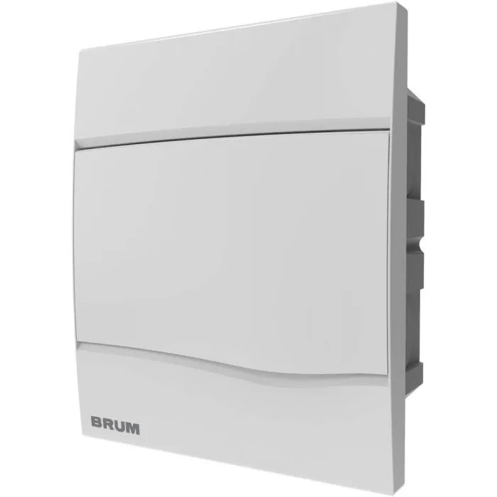 Imagem do produto Quadro PVC Disjuntor Embutir sem Barramento para 5 Disjuntores Branco - Brum