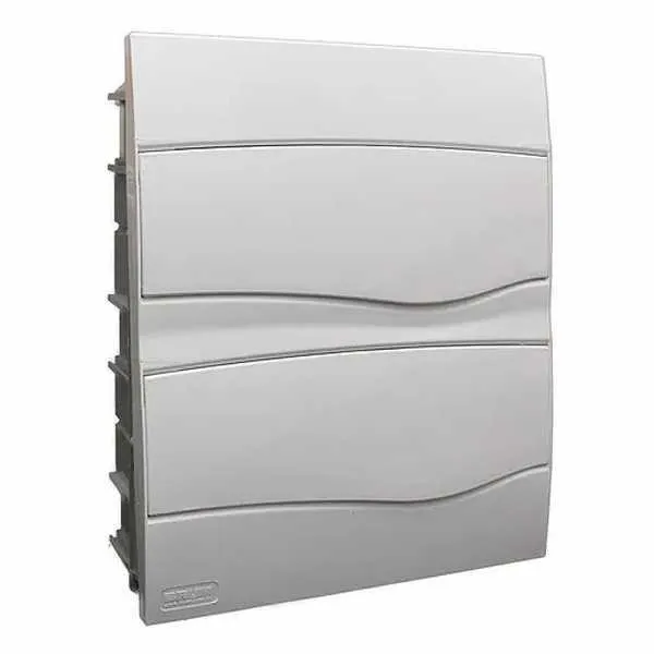 Imagem do produto Quadro PVC Disjuntor Embutir sem Barramento para 24 Disjuntores Branco - Brum
