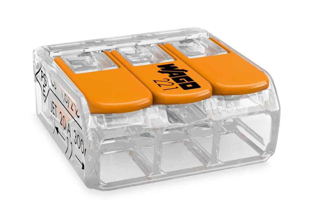 Imagem do produto Conector de emenda 3 Pólos - Flowpack 221-413 com 4 Wago