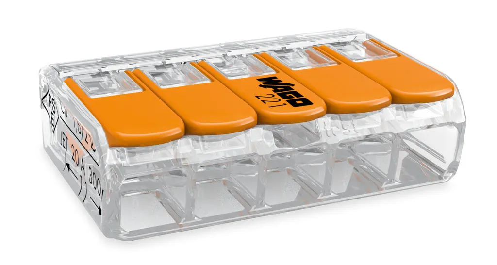Imagem do produto Conector de emenda 5 Pólos - Flowpack 221-415 com 4 Wago