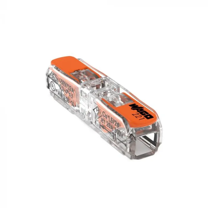 Imagem do produto Conector Emenda Wago 221 Inline até 4mm2 32A Ip20 3 peças - Wago