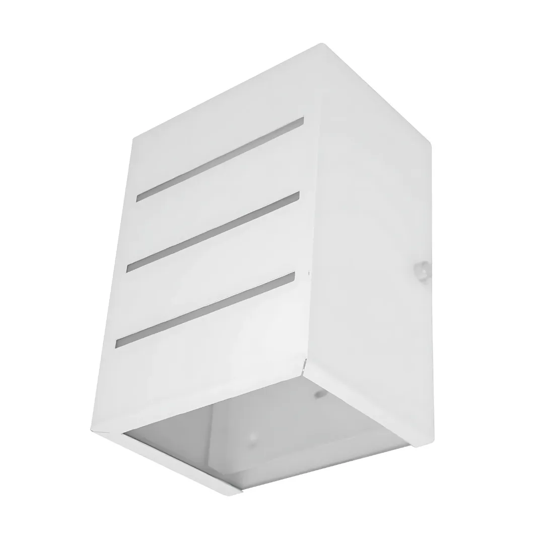 Imagem do produto ARANDELA 2 FOCOS 3 FRISOS 6204 1XE27 BRANCO TEXT (SCG)